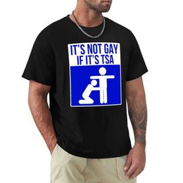 Men's T-Shirts If its TSA blue T-shirt summer top vintage mens clothing then its okayL2405
