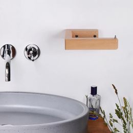 Bath Accessory Set Bathroom Hardwares Wooden Wall Mounted Toilet Paper Holder Punching Roll Towel Rack Accessories