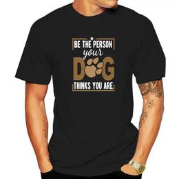 's T-Shirts Make a fun dog print T-shirt for men oversized cotton top street clothing T-shirt for men casual short sleeved T-shirt J240506