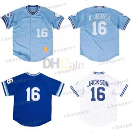 Stitched Baseball Jerseys Vintage 16 Bo Jackson 5 George Brett Baseball Jerseys