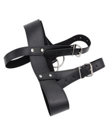 head suspension harness restraints strap for fetish play bdsm bondage gear trainer faux leather black BX21636986481544916