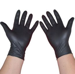 Disposable Gloves 10pcs Black Latex Garden For Home Cleaning Rubber Catering Food Tattoo7619195