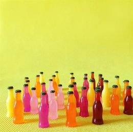 50 pcs mixed Colour bottles miniatures food artificial bottles fairy garden gnome terrarium decor bonsai figurine doll house decor28609020