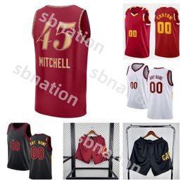 Donovan Mitchell City Basketball Jersey for Men Youth Kids 4 Evan Mobley 10 Darius Garland 23 Retro Shirt