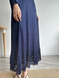 Skirts Miyake Pleated Heavy Industries Double Layer Hollow Lace Skirt Casual Long Original Designer Clothes