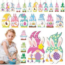 Decorative Figurines Easter Tree Ornaments Colourful Wooden Hang Decorations For Decoration Farmhouse Craft