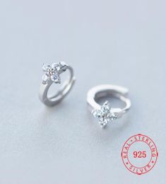 925 Sterling Silver Hoop Earrings Leaf Earring Jewellery Gift For Women Lady Girls fashion jewellery for young people2902268