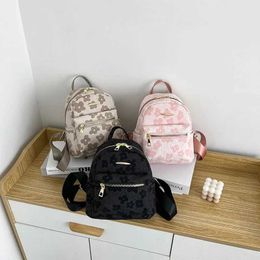 Backpacks PU Leather Shoulder Mini Small Backpack Multi-Function Ladies Phone Pouch Pack Flower Print Ladies School Backpack Bag for Women