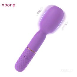 Other Health Beauty Items Mini Powerful Magic Wand AV Vibrator Female 10 Modes Nipple Clitoris Stimulator Massager Erotic Adults Goods s for Women Y240503