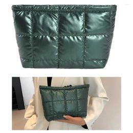 Cosmetic Bags Women Makeup Bag Padded Quilted Storage Large Capacity Organiser Solid Colour Travel