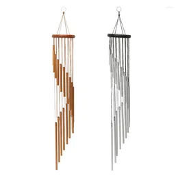 Decorative Figurines Wind Tubes Chime Outdoor Pendant Hanging Solid Wood Pitch Pipe Large Gift Home Decoration Ornament