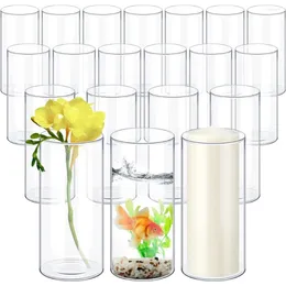 Vases 20 Pack Clear Glass Table Flowers For Centerpieces Bulk Home Wedding Party Holiday Decorations Freight Free Room Decor