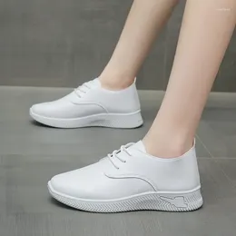 Casual Shoes 2024 Women's Flat PU White Woman Low Sneakers Shows Trend Lady Sports Walking Skateboard Booties