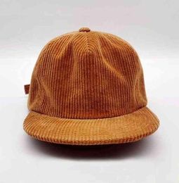 Women and Men Flat Brim Fashion Embroidery Blank Corduroy 5 Panel hat64696373513872