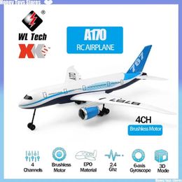 WLtoys XK A170 RC Aeroplane 660mm Wingspan 2.4G 4CH Remote Control Aeroplane 3D/6G Brushless Motor EPO Material Drone Boys Toys 240508