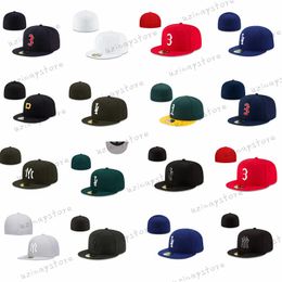 2025 Design Ball Fitted Hats Fashion Hip Hop Baseball Hats Adult Flat Peak For Men Women Stitch Heart Hustle Flowers cap Black Navy Blue Red Color size 7-8