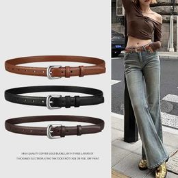 Belts Belt Womens Retro Versatile Trendy Belt Summer New Instagram Style Small Crowd Waist Closing Jeans Belt Women Y240507