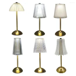 Table Lamps Nordic Style Crystal Lamp Modern Small 3 Colours Nightstand Light Acrylic Cordless Gold Bedside El