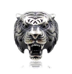 New fashion retro tiger head male ring creative animal Zodiac alloy ring fashion band men039s ring party jewelry9756137