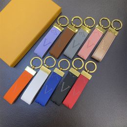 2024 KEY HOLDER Accessories Designer Floral Canvas KeyChain Car Key Chain Ring Charm Pochette Accessoires Name Tag Hot Stamping Stamp With Box AAAAA+