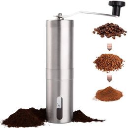 1pc Manual Coffee Grinder Adjustable Grind Stainless Steel for household use Portable 240423