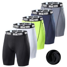 Men's Shorts Men Bodybuilding Summer Sports Fitness Male Muscle Elastic Compression Tights Skinny Leggins Workout Gym Knickers