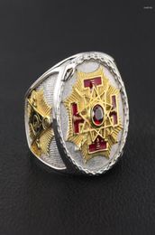 Cluster Rings Sovereign Grand Inspector General 33 Degree Mason Masonic Sterling Silver Ring1106356