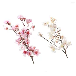 Decorative Flowers Artificial Flower Branch Home Office Dining Bar Holiday Birthday Wedding Centerpieces Decoration Garland White