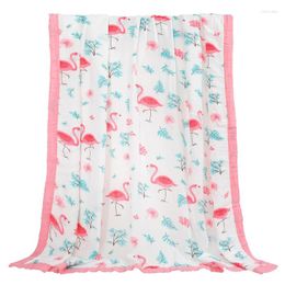 Blankets 2 Layer Bamboo Cotton Blanket Born Swaddle Bedding Sheet 70% 30% Child Dream 120X120cm