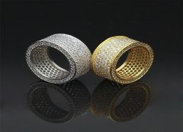 Mens Hip Hop Gold Ring Jewelry Fashion Gemstone Simulation Diamond Iced Out Rings For Men 1258 B39613813