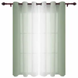 Curtain Green And White Gradient Minimalist Outdoor For Garden Patio Drapes Bedroom Living Room Kitchen Bathroom Window