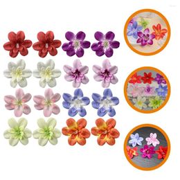 Decorative Flowers 16pcs Hairpin Making Material Hair Clip Orchid Accessories Silk Artificial Props