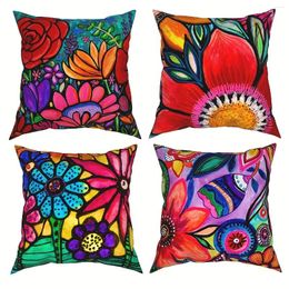 Pillow 1pc Art Theme Cover 18x18inch For Indoor Outdoor Home Couch Sofa Living Room Party Decor (Pillow Insert Not Included)