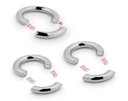 5 Size Male Penis Ring Stainless Steel Scrotum BDSM Bondage Weight Magnetic Ball Scrotum Stretcher Cock Lock Ring Delay Ejaculatio4798094