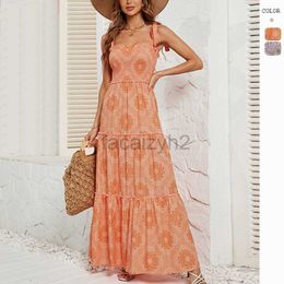 Casual Dresses Designer Dress Self Photography New Women's Summer Casual Style Sleeveless Printing Fashion Multi layered Dress for Women Plus size Dresses
