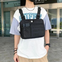 Backpack Hip Hop Tactical Techwear Cargo Vest Bag Men Women Outdoor Sport Motorcycle Phone Chest