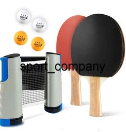 New 2pcs Table Tennis Bats Set Ping Pong Paddle Racket Kit with Retractable Post Shoulder Bag 4 Training Balls8176935