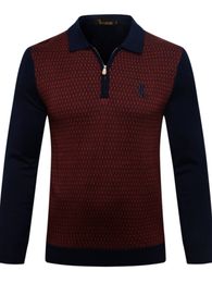 Men Sweaters Billionaire Italian Couture Autumn and Winter Wool Pullover Zipper Sweater