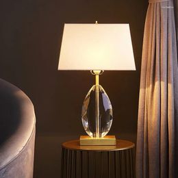 Table Lamps American Simple Heart-Shaped Egyptian Crystal Lighting Modern Fashion Board Room Soft Bedroom Bedside Lamp