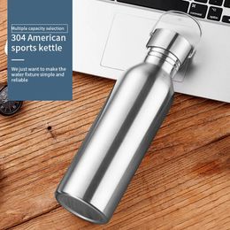 5007501000ml Stainless Steel Sport Water Bottle With Drinking Straw Cold Gym Cycling Hiking Drinkware 240422