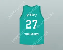 CUSTOM NAY Mens Youth/Kids STEVE ALBERT 27 VIOLATORS BASKETBALL JERSEY 3RD ANNUAL ROCK N' JOCK B-BALL JAM 1993 TOP Stitched S-6XL