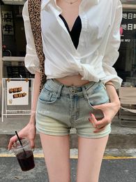 Women's Shorts Slergiri Y2k Streetwear Women Denim 2024 Summer Fashion American Retro Washed High Waist Sexy Jean Female