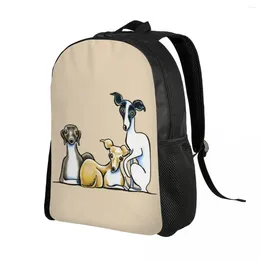 Backpack 3D Print Italian Greyhound Backpacks For Cute Whippet Sighthound Dog College School Travel Bags Bookbag Fits 15 Inch Laptop