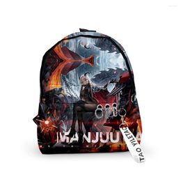 Backpack Trendy Game Azur Lane Backpacks Boys/Girls Pupil School Bags 3D Print Keychains Oxford Waterproof Funny Cute Small