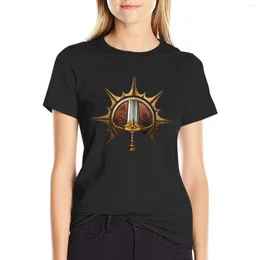 Women's Polos Baldur's Gate Fighter Logo T-shirt Aesthetic Clothes Oversized Western Dress For Women