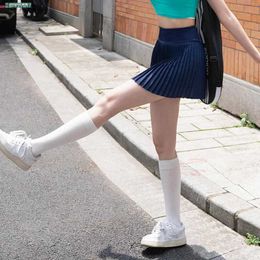 Skirts Summer Pleated Tennis Skirt with Shorts underneath Women Skort Wear Badminton Gym Fitness Wear Fashion Running Sportswear Y240508