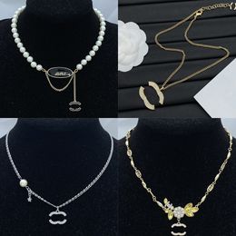 Fashion Titanium steel Designer Necklace C-Letter Pendant Brand Jewelry Choker Womens 18k Gold Plated Stainless Steel Necklaces Chain for Women Wedding Party Gifts