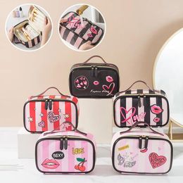 Cosmetic Bags Travel PU Toiletries Bag Multifunctional Portable Diamond Shaped Storage Large Capacity Waterproof Four In One Makeup