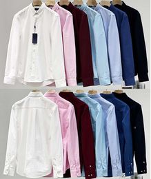 Designer Mens Casual Shirts Pony Paul Polos Tshirts Dress Big Horse Embroidery Business Clothes Long Sleeve Slim Lapel Tees Size M-3XL High Quality 4556444465