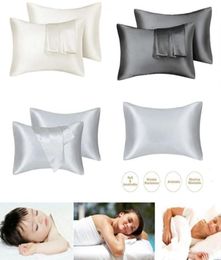 2pcs Silk Satin Pillowcases Mulberry Pillow Case Queen Standard King for Hair and Skin Hypoallergenic Pillowcase Cover1552385